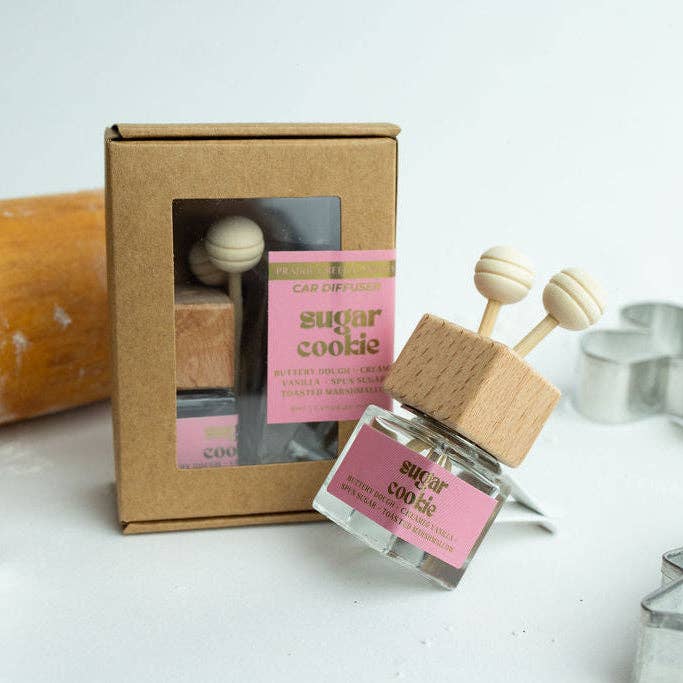Prairie Creek Candles - Wholesale Luchtverfrisser voor in de auto - Uniseks - SUIKERKOEKJE AUTO VERSTUIVER | Feestdagen | Ventilatieclip