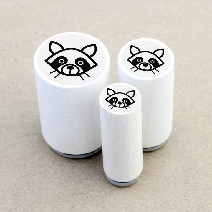 Merry and Bright – Carimbo de borracha/decorativo por atacado – Carimbo mini guaxinim1