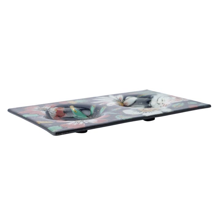 CGB Giftware - Wholesale Candle holder - Twilight Bloom Glass 2 x Tealight Holder In Gift Box2