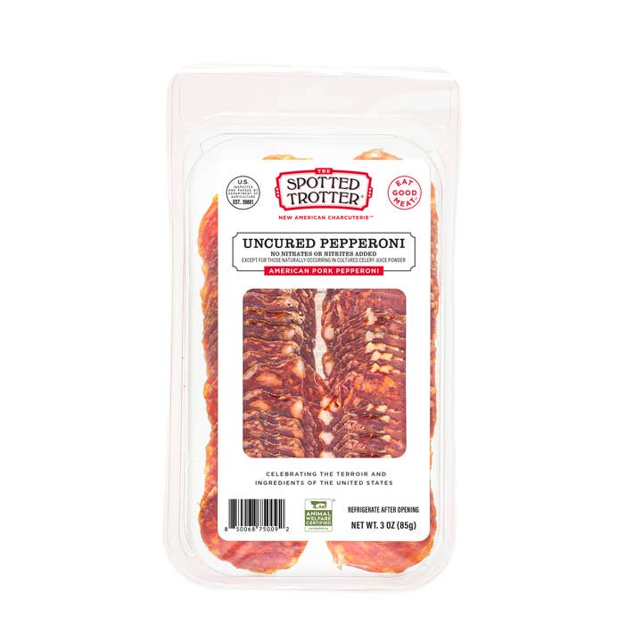 Uncured Pepperoni Salami for wholesale by The Spotted Trotter