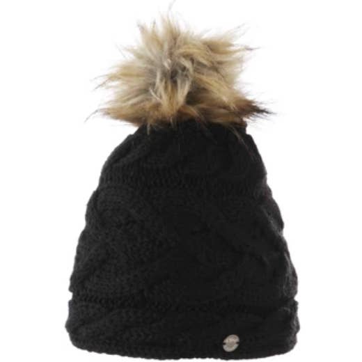 Screamer - Wholesale Beanie - Dames - Jesslyn Handgebreide Wol Slouchy Muts met Imitatiebont Pompon2