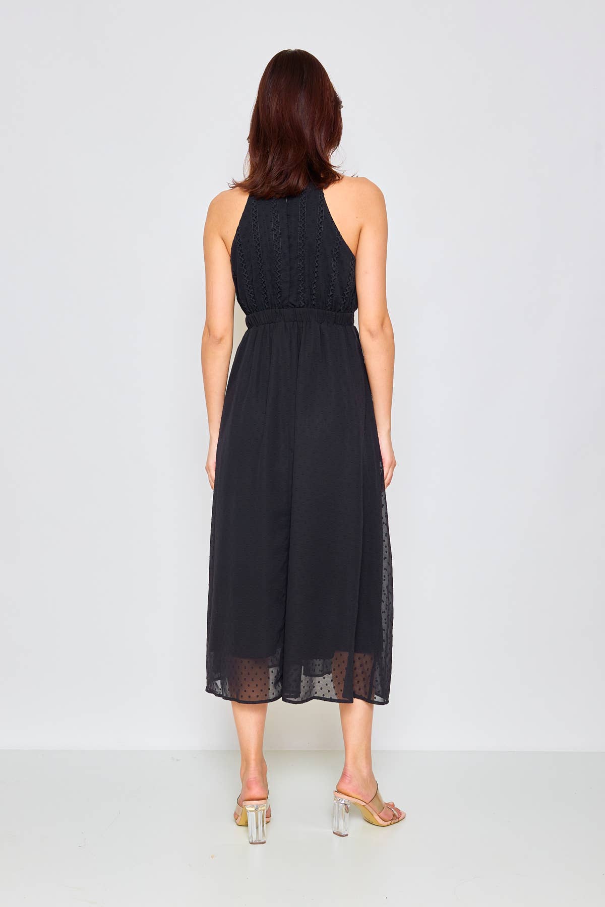 LOVIE & CO - Wholesale Dress - Women's - Long dress with textured fabric and halter neck8