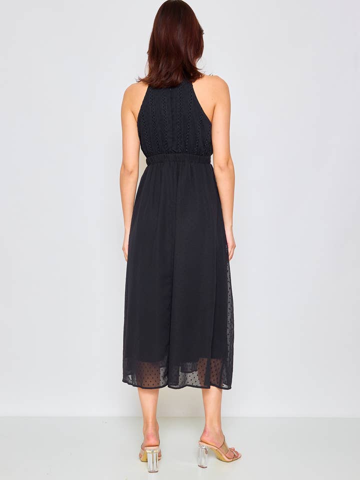 LOVIE & CO - Wholesale Dress - Women's - Long dress with textured fabric and halter neck8