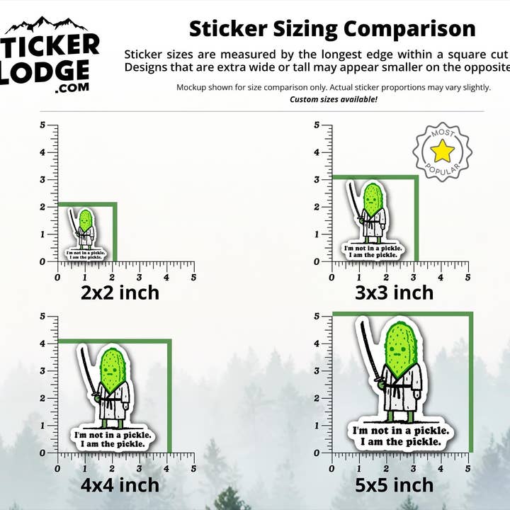 Sticker Lodge - Wholesale Sticker - I'm Not In A Pickle, I Am The Pickle Vinyl Sticker3