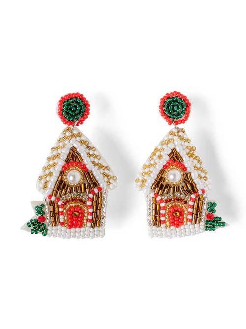 Pendientes de casa de pan de jengibre para venta al por mayor de Granny B's Holiday Depot