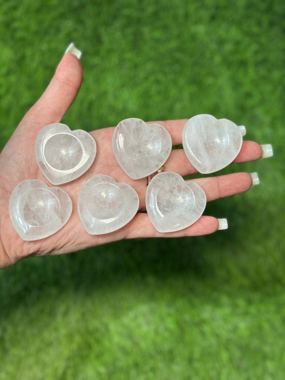 CaNatureLover - Venta al por mayor Piedras/cristales espirituales - Piedra de la Preocupación en Forma de Corazón de Cuarzo Transparente | Piedra de la Preocupación de 1.56