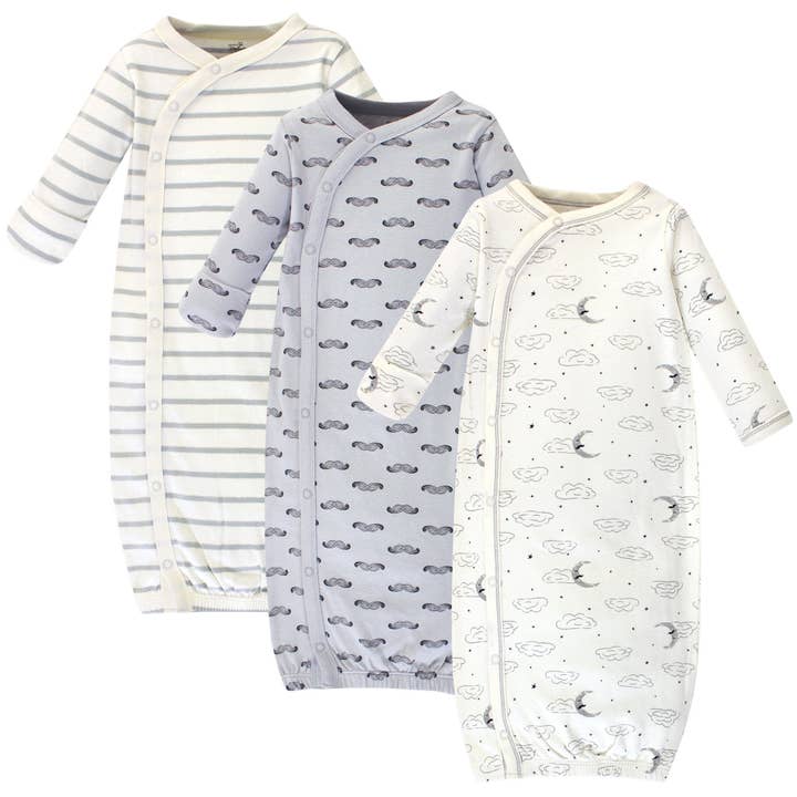 Touched by Nature Organic Cotton Kimono Gowns, Mr. Moon for wholesale by BabyVision