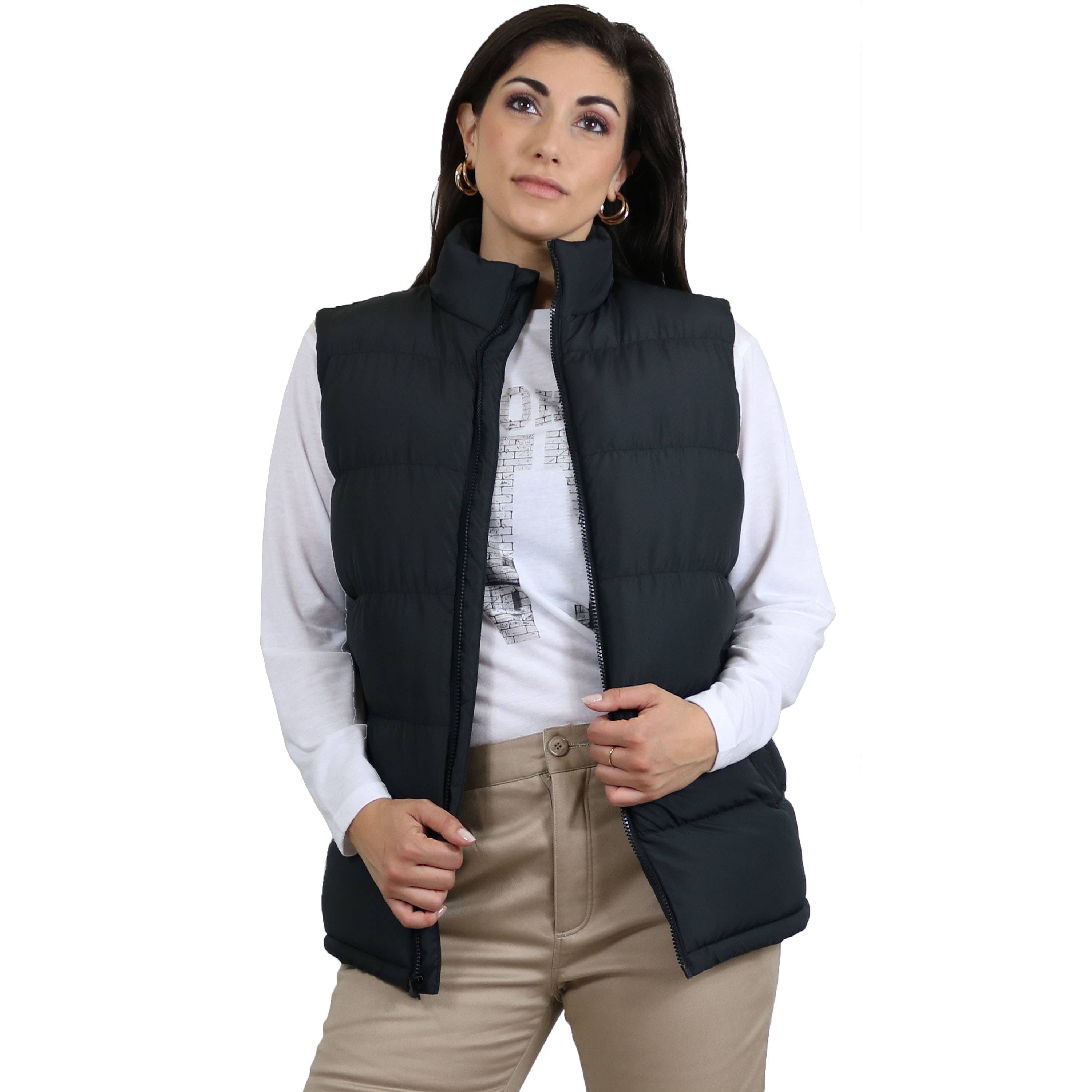 Galaxy By Harvic - Wholesale Outerwear Vest - Women's - Women's Modern Fit Heavyweight Puffer Bubble Vest 1