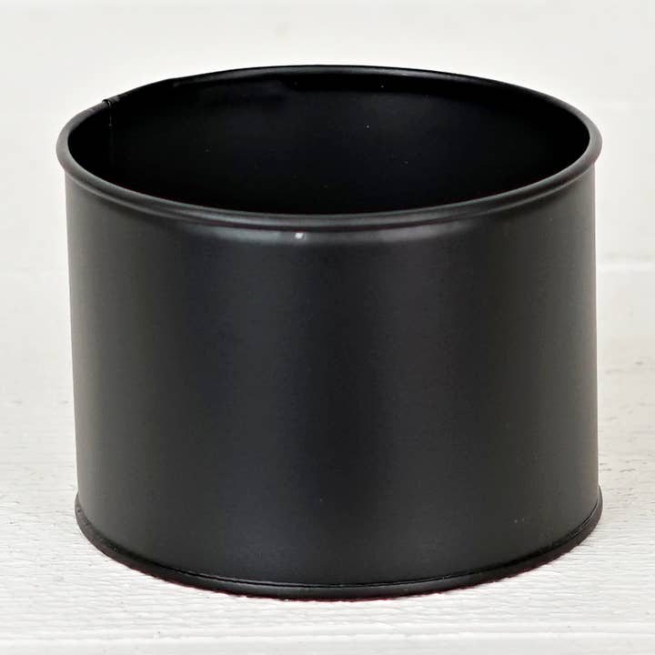 570662- Metal Round Bucket-BLACK-3.25H x 4.5D for wholesale by Impressive Enterprises, Inc.