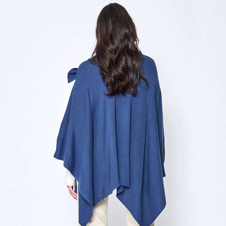 Sensibling Corp. - Wholesale Poncho - Women's - Shoulder Strap Solid Ruana Poncho8