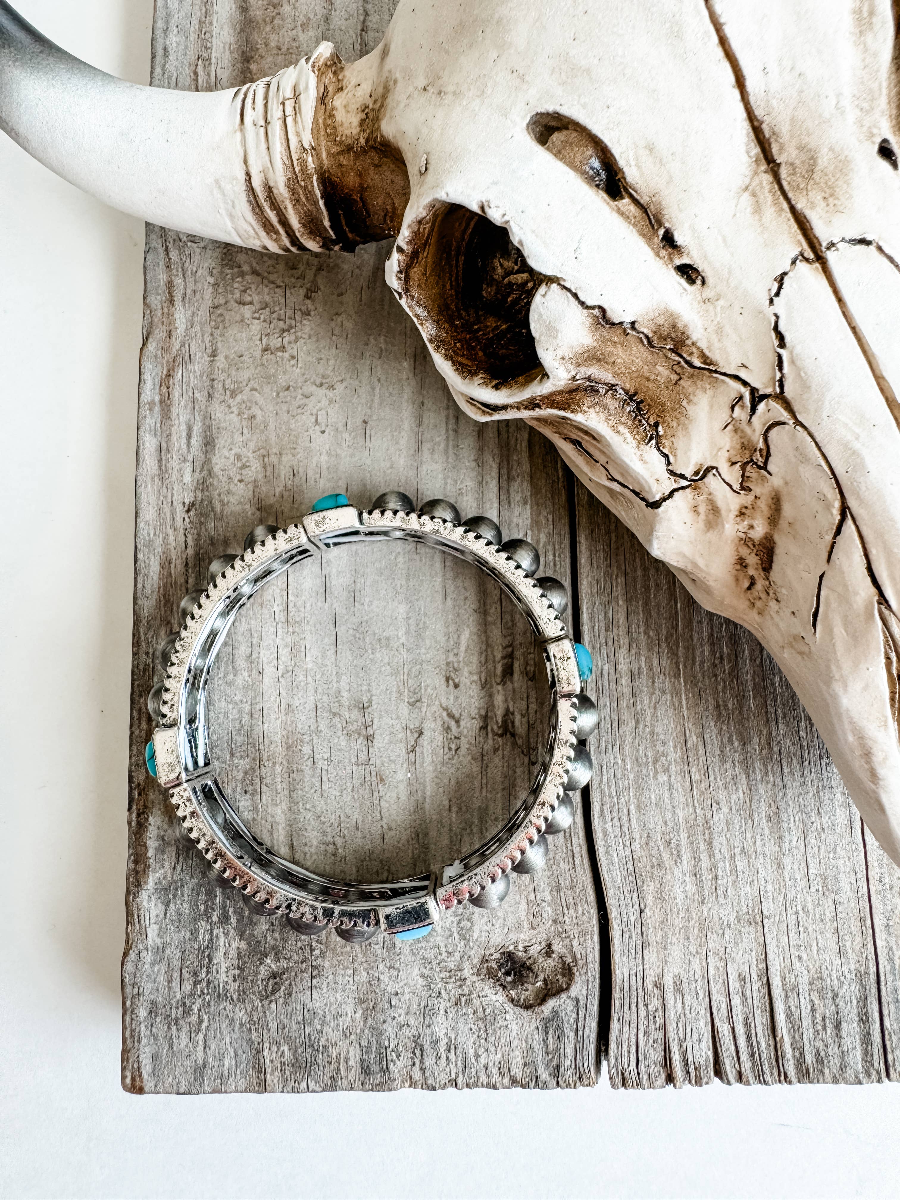 Boho Ranch Shop - Wholesale Beaded Bracelet - Navajo Style Pearl Stone Stretch Bracelet2