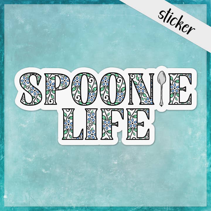 Spoonie Life, Spoon Sticker, Chronic Illness, Disability for wholesale by CandiMaker