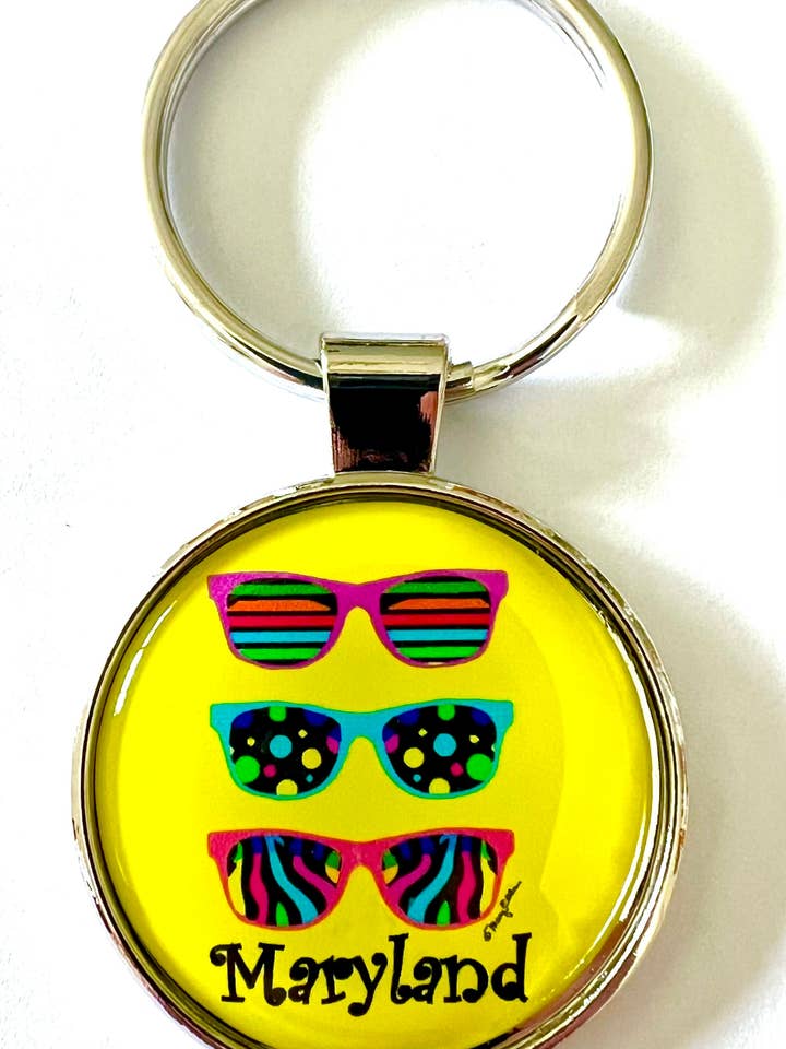 Maryland Sunglasses Keychain for wholesale by Mary Ellis