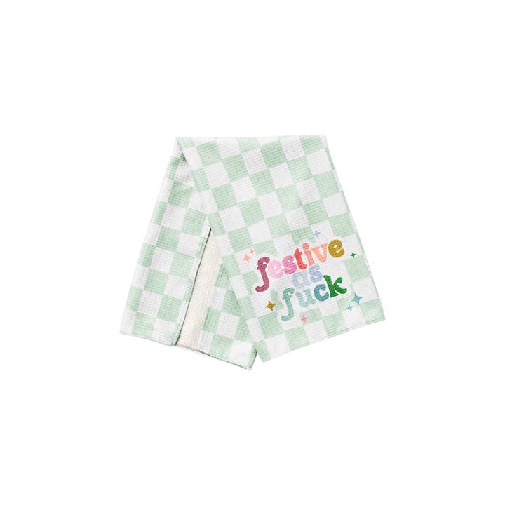 Talking Out of Turn - Wholesale Tea Towel - Holiday Kitchen Towels0