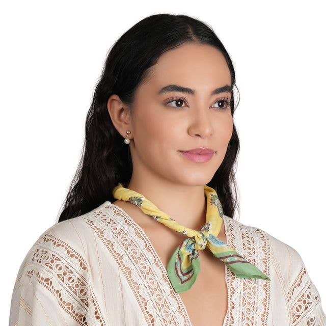 Yellow Soft Blossom Cotton Bandana - Sunmelon for wholesale on Faire4