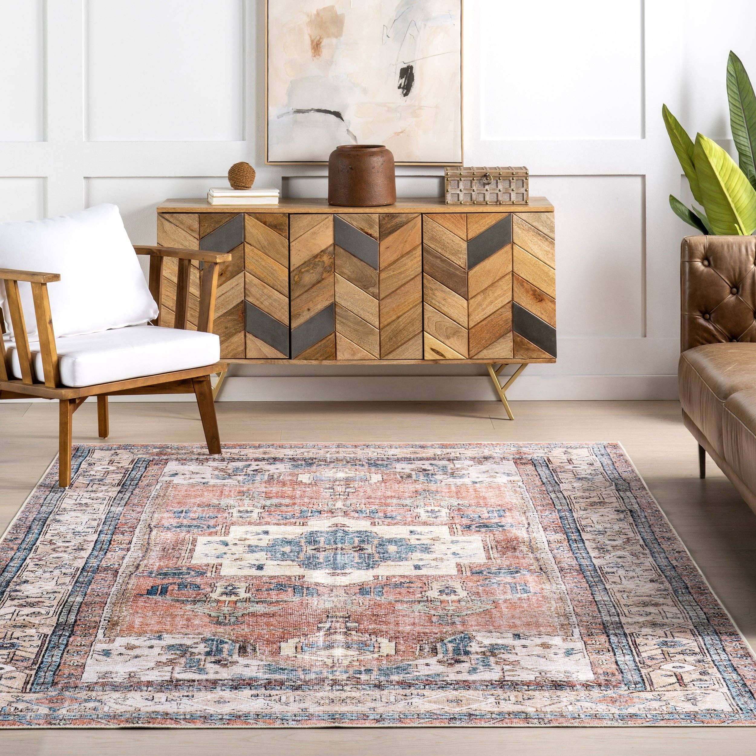 Rouille légère Tapis de zone lavable en machine SplashGuard en vente sur Faire7