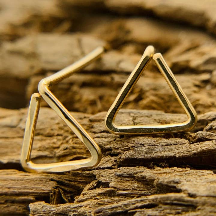 Rachel Renee Jewelry - Wholesale Stud/Post Earrings - JAMIE Triangle Hammered Stud6