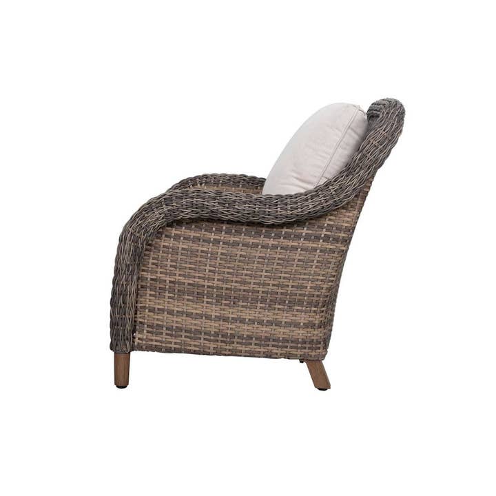 Beige Mitchell 4-Piece Wicker Sofa Set with Swivel Rocking Chairs for wholesale on Faire12