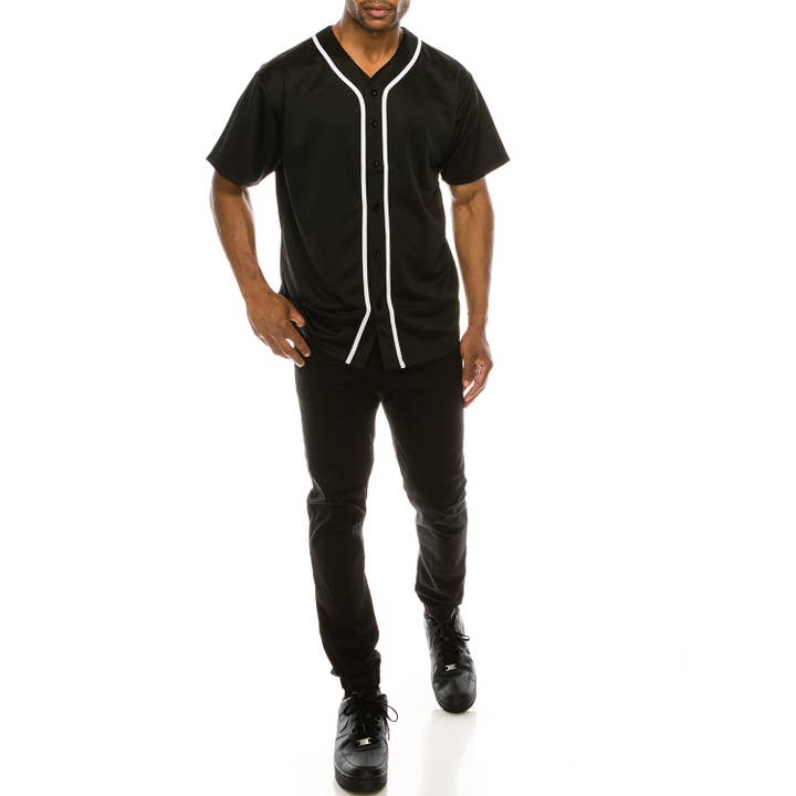 Victorious - Wholesale Button Down Shirt - Men's - BJ42 BASEBALL JERSEY (OPEN PACK)2