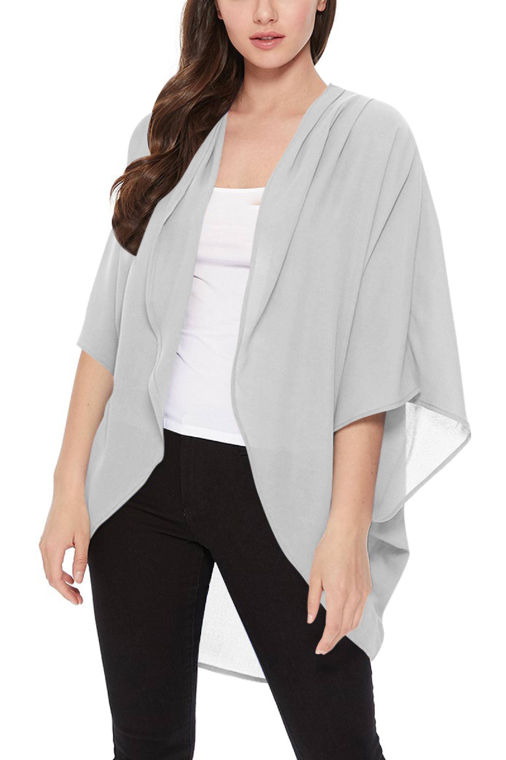 MOA COLLECTION - Wholesale Kimono - Women's - Solid Color Loose Fit Kimono Style Cardigan5