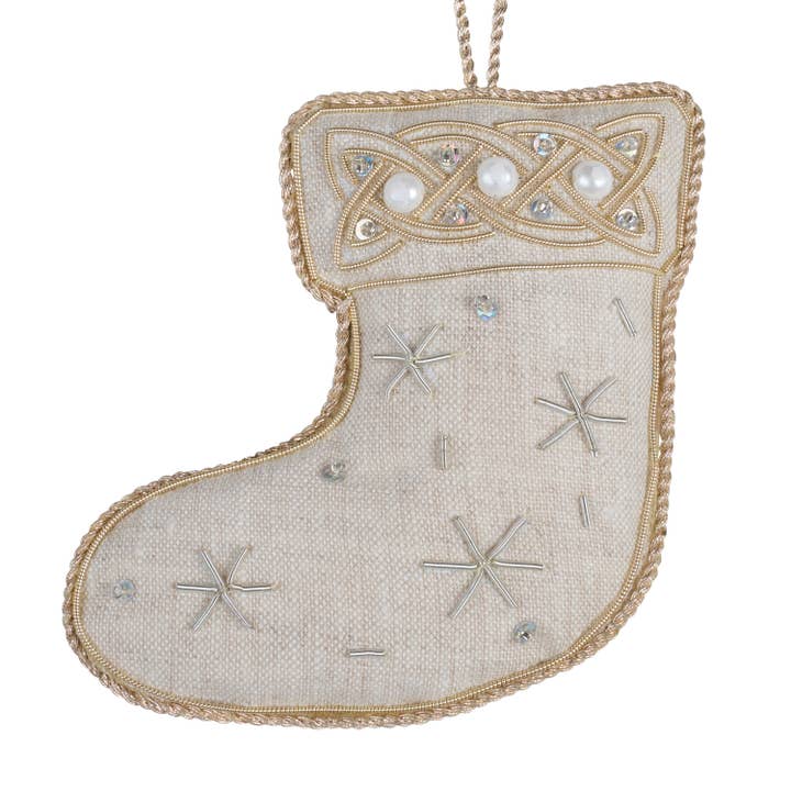 Katie Larmour Linen - Wholesale Holiday Stocking - Handmade Santa Stocking Nursery Christmas Decoration