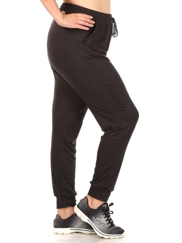REDFINCH APPAREL INC - Wholesale Athletic Sweatpants/Joggers - Women's - Womens Plus Soft Brushed Fleece Lined Joggers Sweatpants