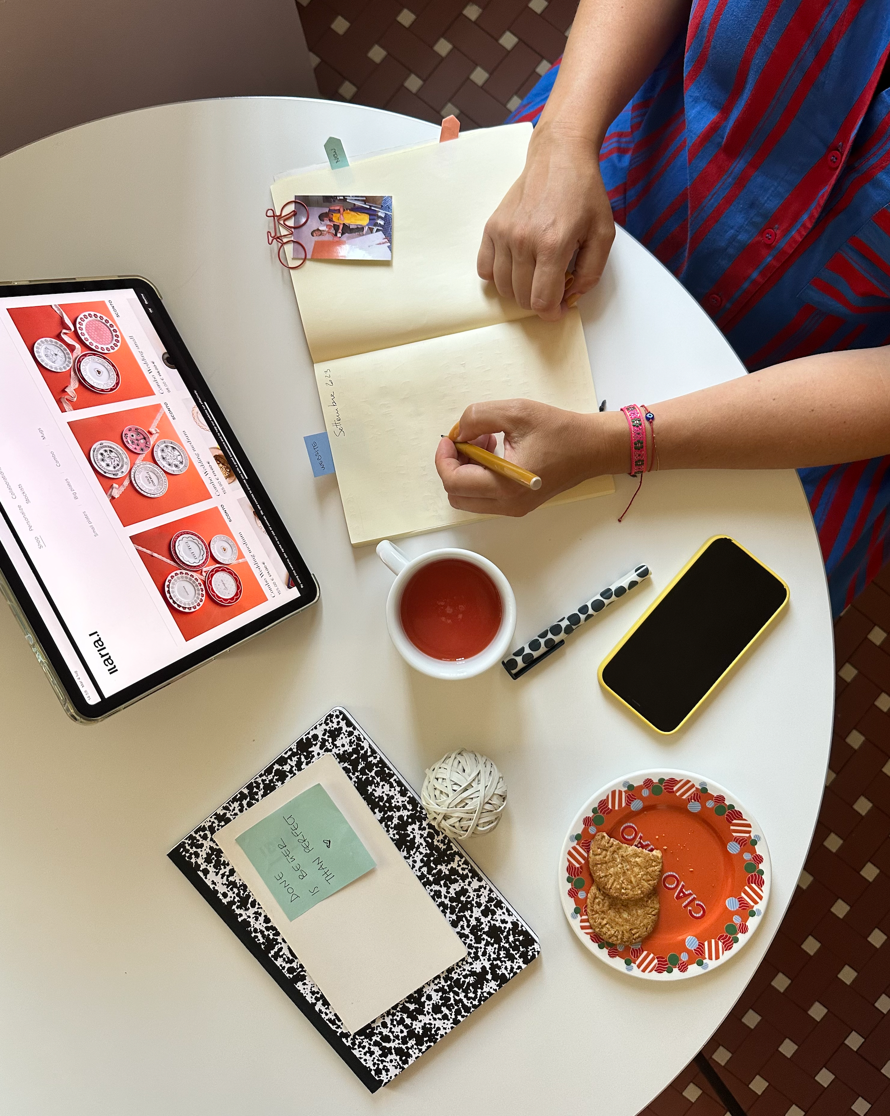 ilaria.i - Wholesale Dinner Plate - CIAO CIAO - Porcelain plate with writing, made in Italy3