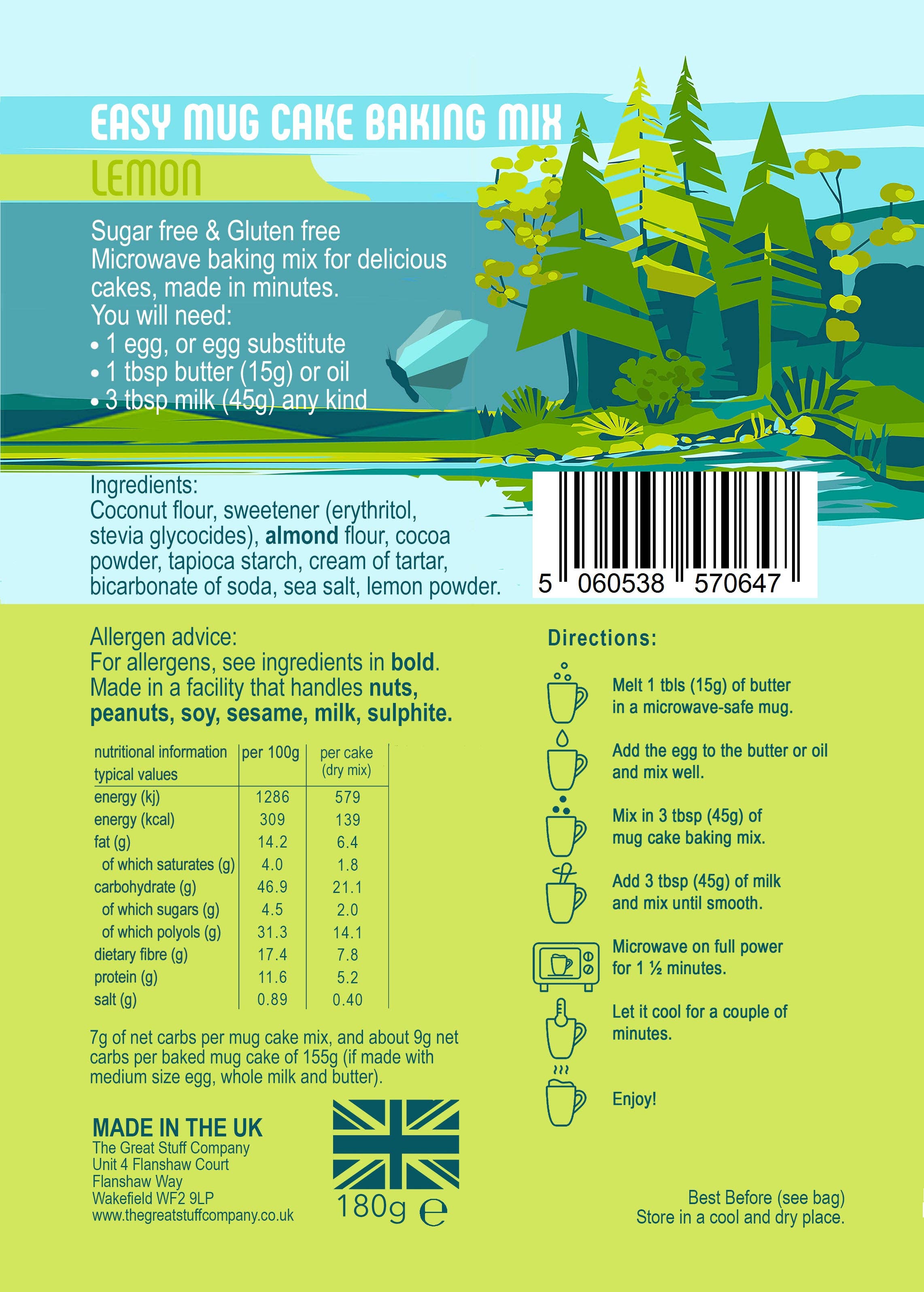 The Great Stuff Company Ltd. - Wholesale Cake Mix - New Gift Box Keto Mug Cakes Baking Mix - 4 Flavours, makes 16 Mug Cakes5