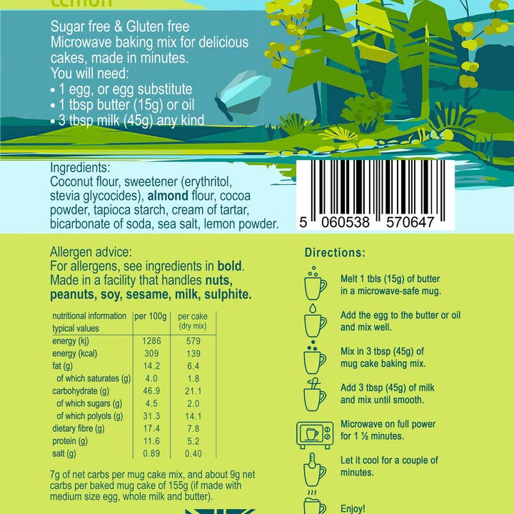 The Great Stuff Company Ltd. - Wholesale Cake mix - New Gift Box Keto Mug Cakes Baking Mix - 4 Flavours, makes 16 Mug Cakes5