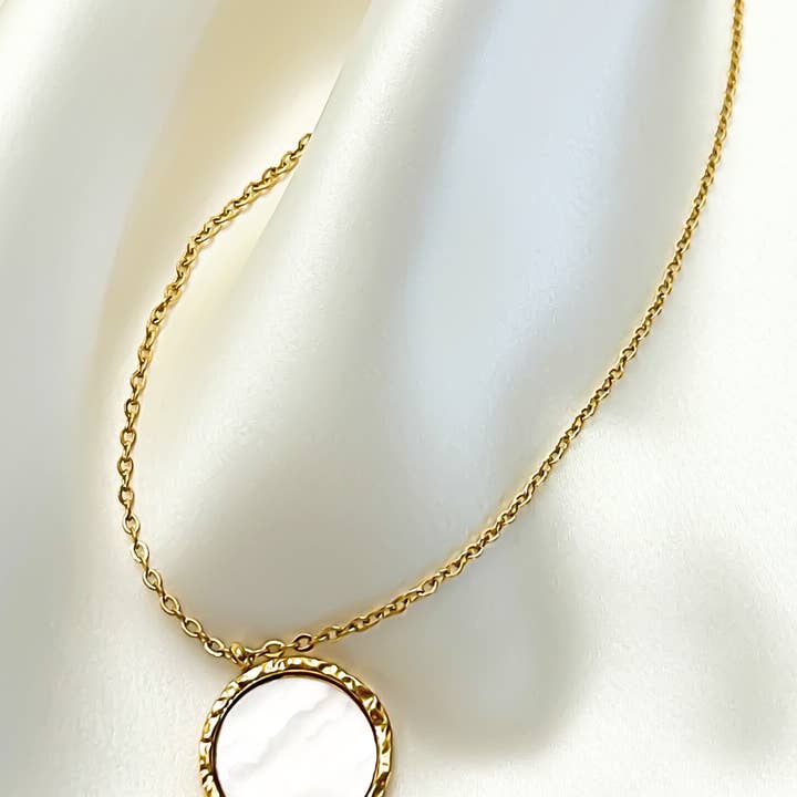 Puka Shell Circle Necklace for wholesale by Salted Avenue