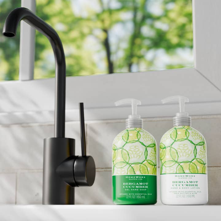 HomeWorx by Slatkin + Co. - Wholesale Hand & Body Lotion - Bergamot Cucumber 22 oz. Hand & Body Lotion