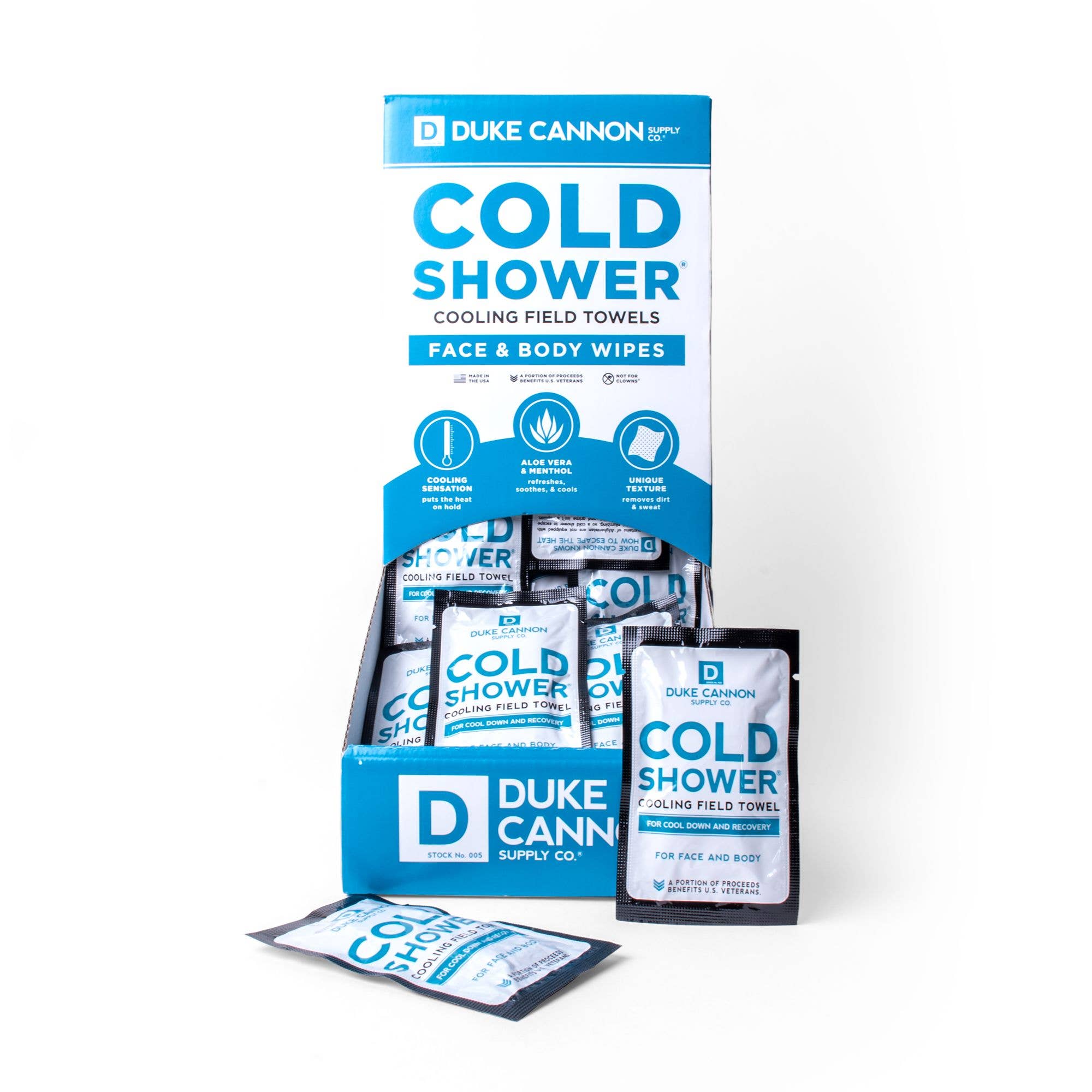  Duke Cannon Cold Shower Cooling Field Towels For Face & Body-15  packs : Beauty & Personal Care