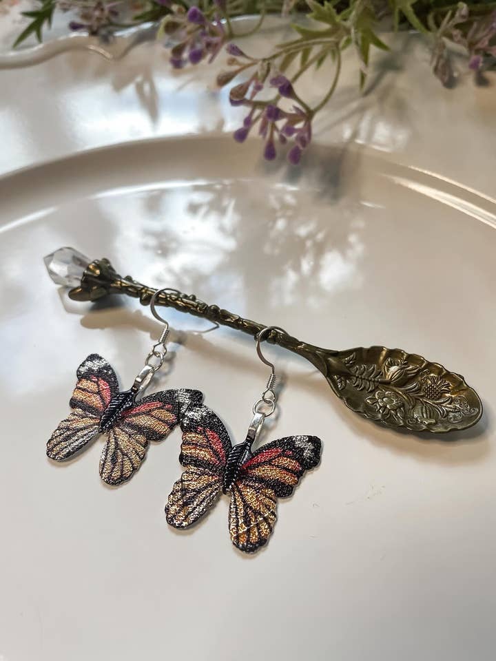 Handmade Monarch Butterfly Earrings for wholesale by Kara’s Shop of Pretty Things