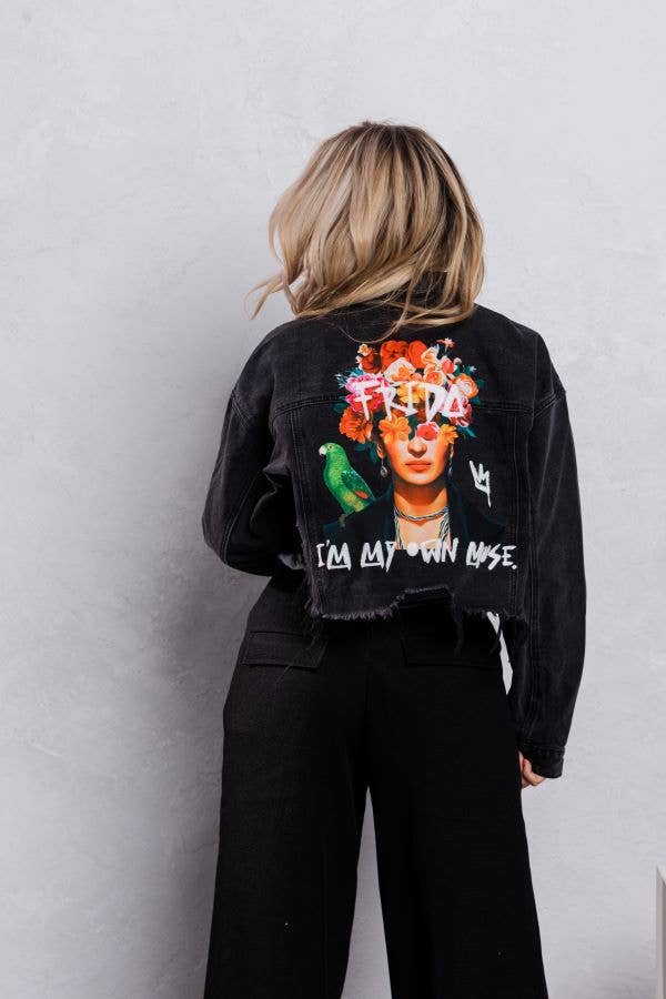 Trio Urban - Wholesale Denim Jacket - Women's - Frida Muse Crop Denim Jacket11