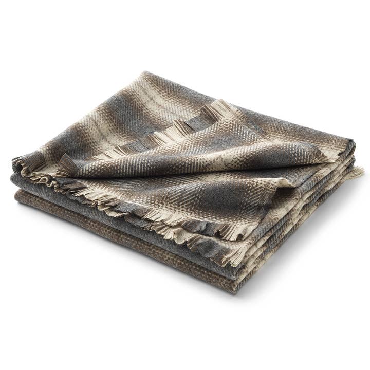 Bottoli - Wholesale Throw Blanket - Plaid maxi CASHMERE WOOL - Cashmere Wool - VEGETABLE DYE1