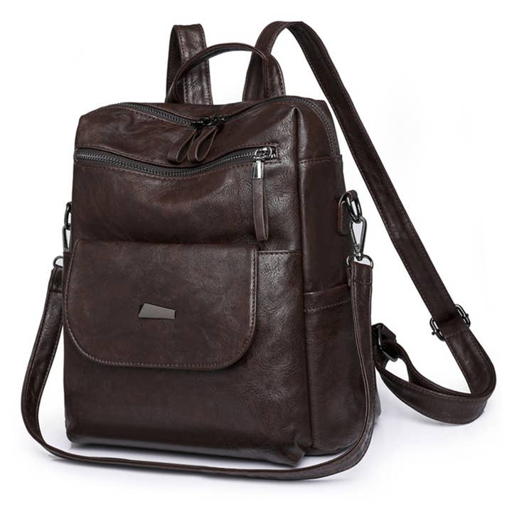 ACCITY - Wholesale Backpack - Women's - WOMEN BACKPACK FASHION LEATHER TRAVEL SHOULDER BAGS_CWAB073016