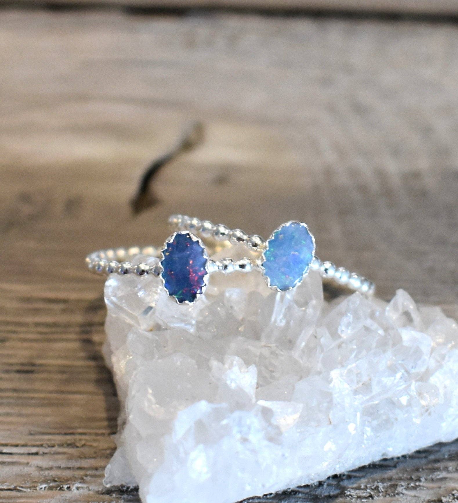 A Wild Violet – Großhandel Einzelstein-/Solitär-Ring – Australischer Opalring5