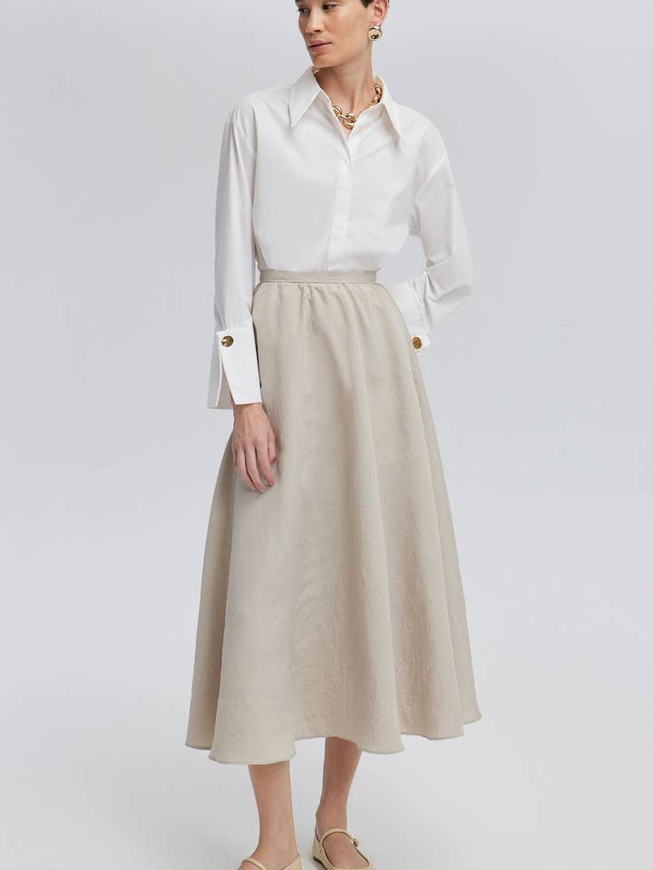 FRILLY CUPRA SKIRT for wholesale by Touché Privé EU