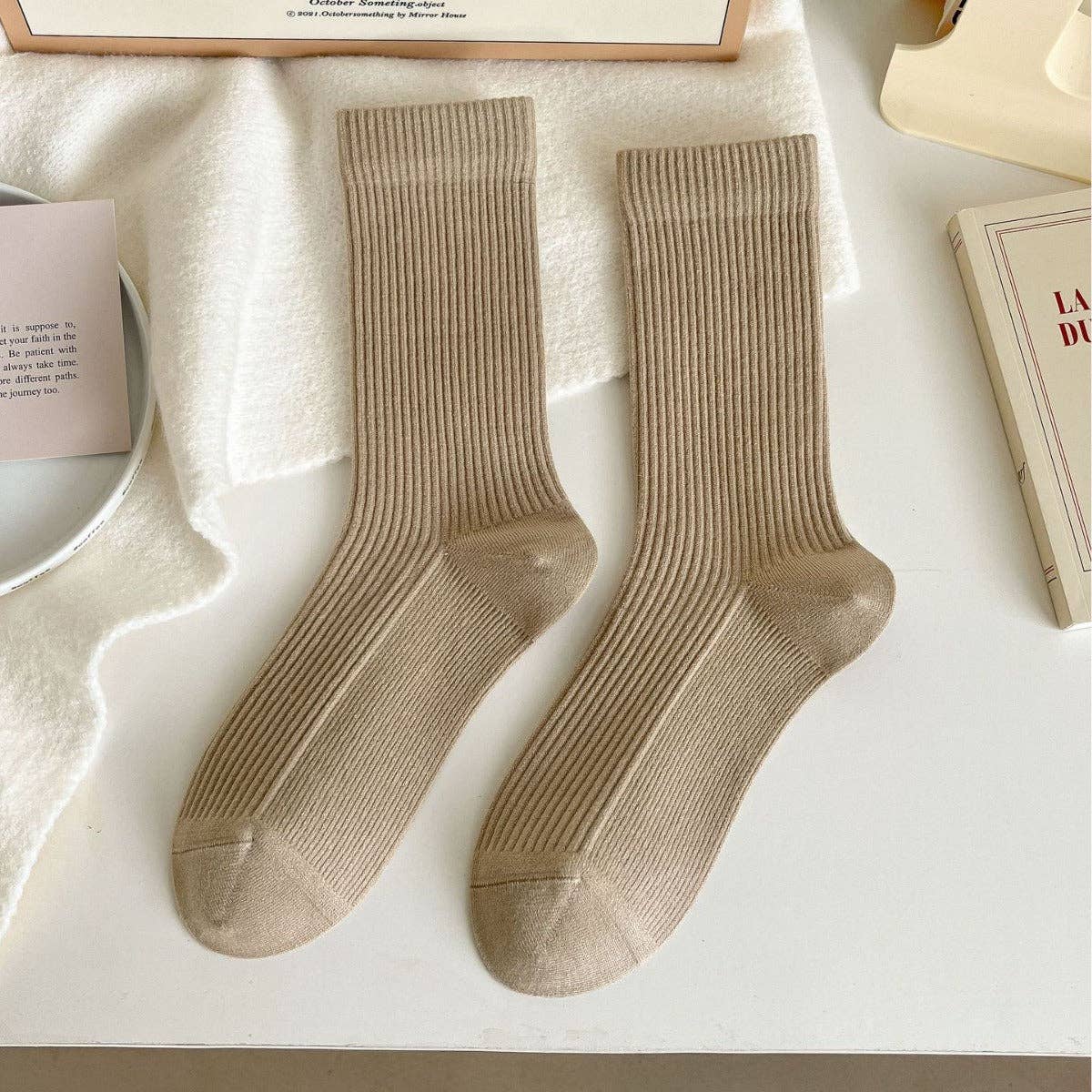 alberalkirk - Wholesale Socks - Women's - Thermal Wool Blend Mid-Calf Socks Multi Color M5A0206