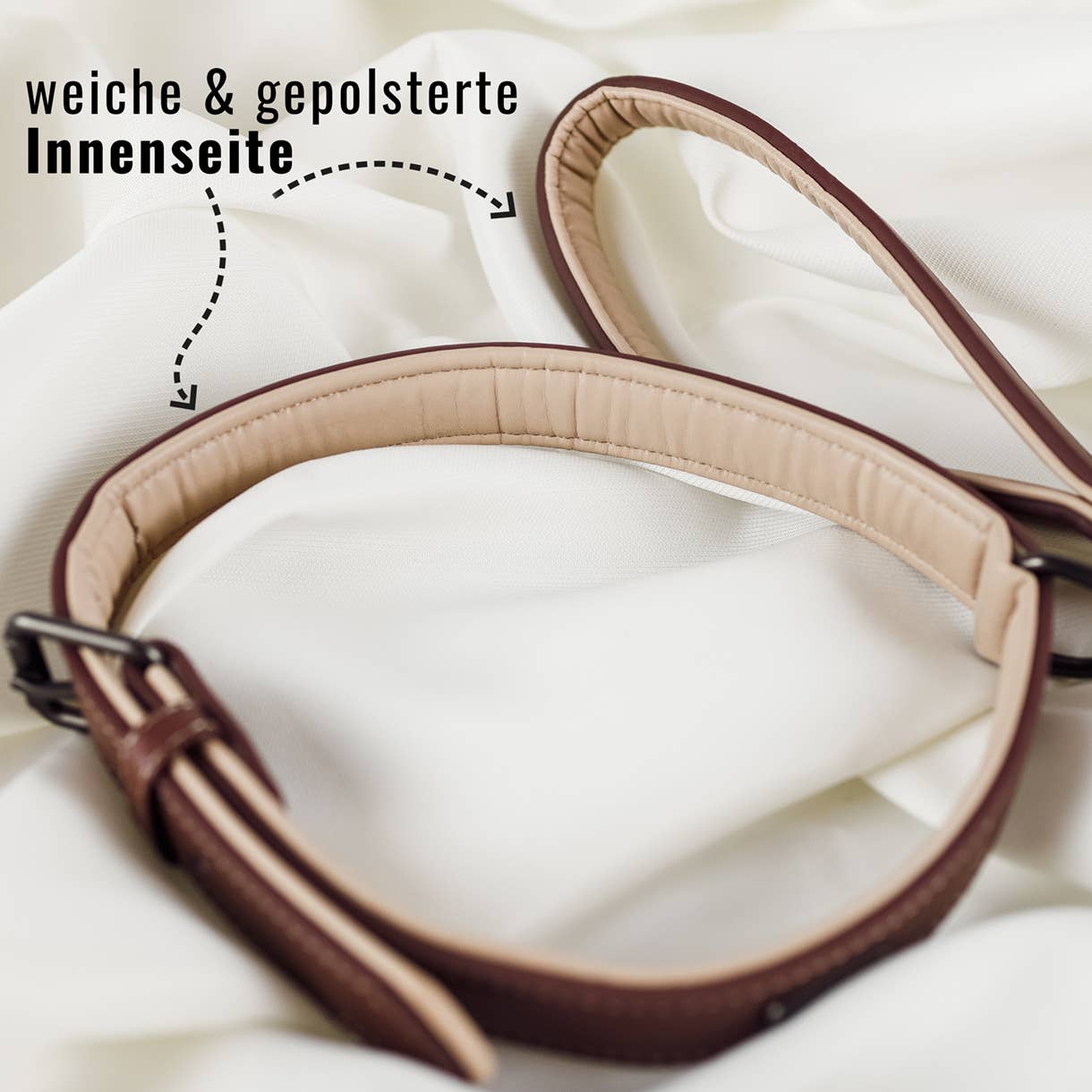 ne&no - Vente Collier – chien - Ensemble collier et laisse ne&no® en cuir vegan pour chiens3