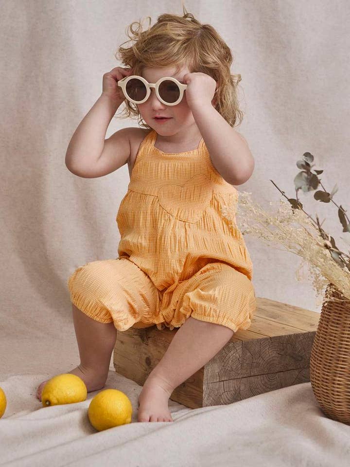 Yellow Baby Girl's Boob with Heart Embroidery for wholesale on Faire2