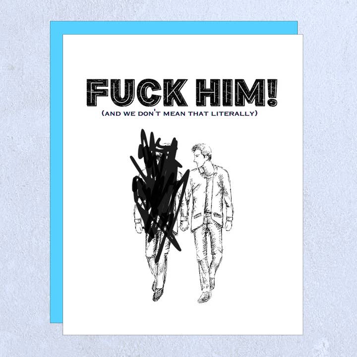 ZERO FUCKS - gay couple breakup divorce LBGTQ card funny for wholesale by Hero Of The Story