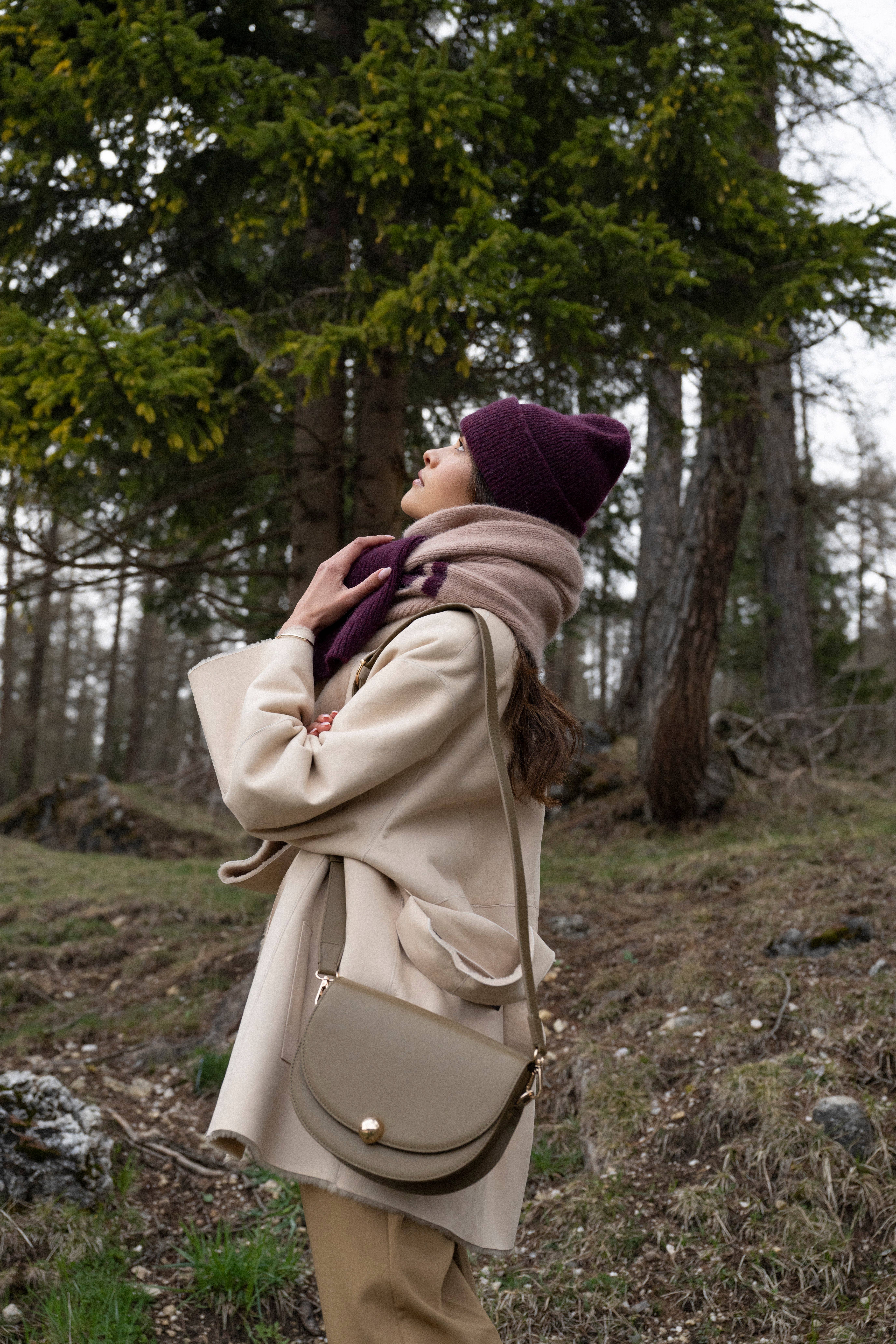 Maradji - Wholesale Scarf - Women's - MAXI SCARF ALPACA WOOL FROST MOCHA FIG2