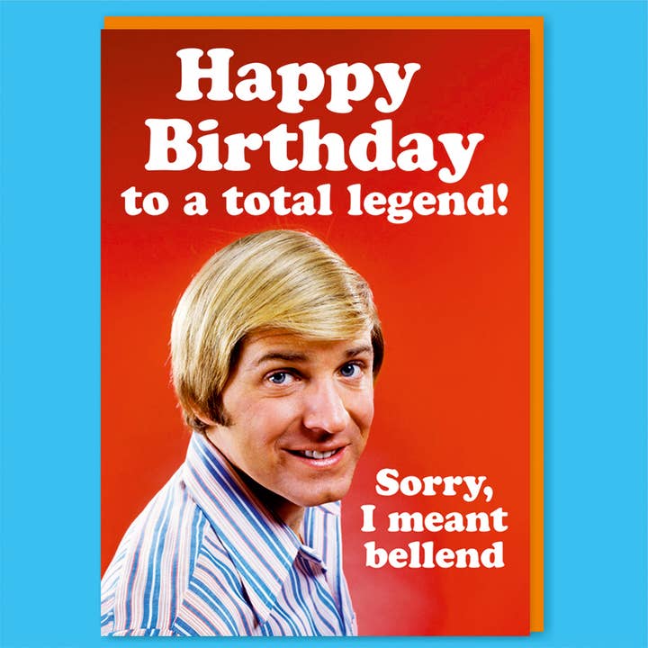 Verjaardagskaart « Happy Birthday to a total legend » voor wholesale door Dean Morris Cards