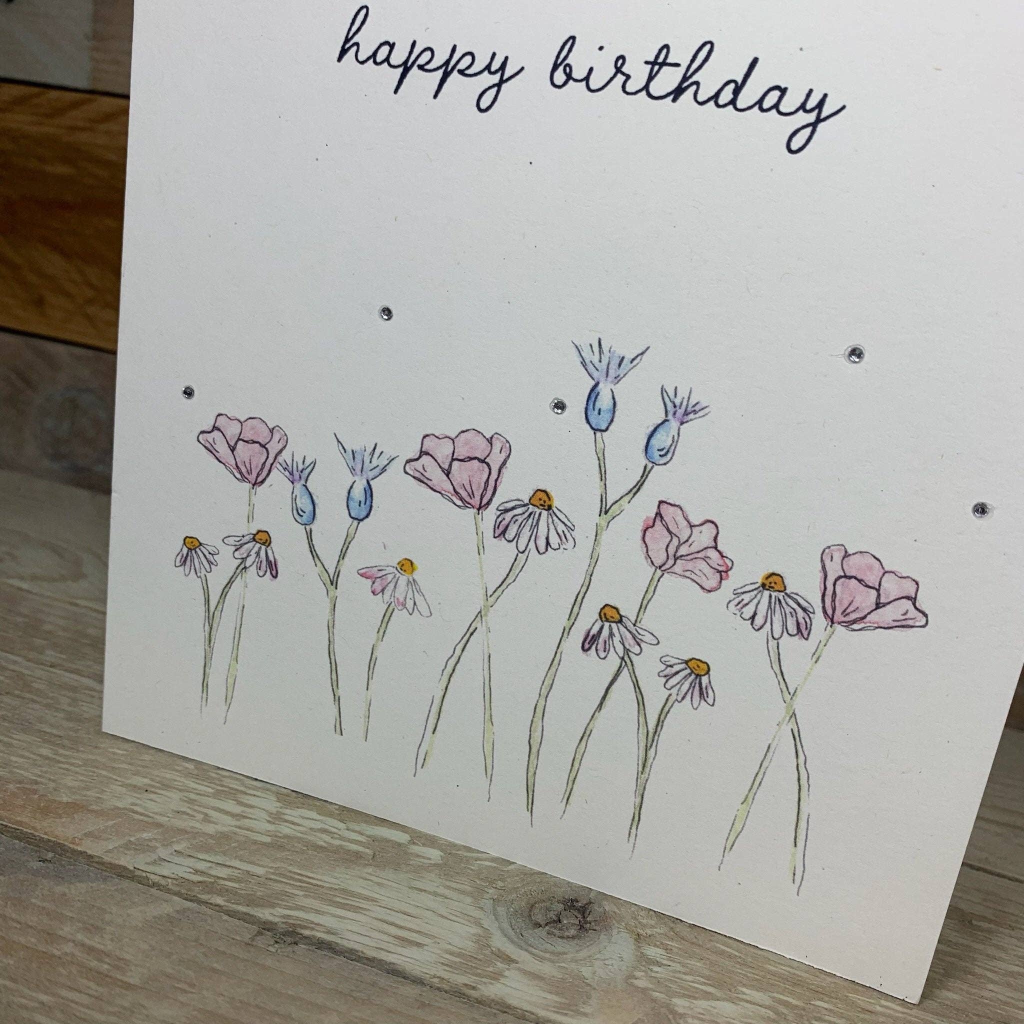 Arty Bee Designs - Wholesale Birthday card - Meadow Seeded Birthday Card1