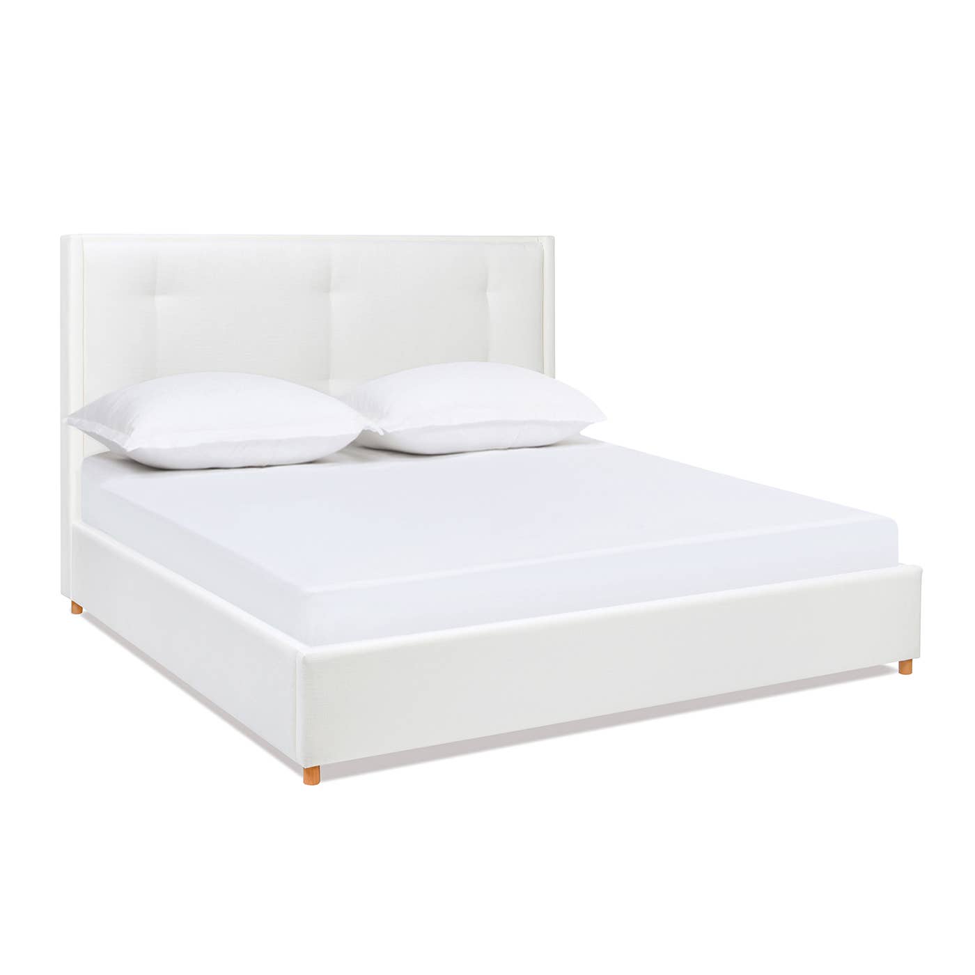 Jennifer Taylor Home - Wholesale Bed - Miramar Cushion-Back Headboard Platform Bed Frame0