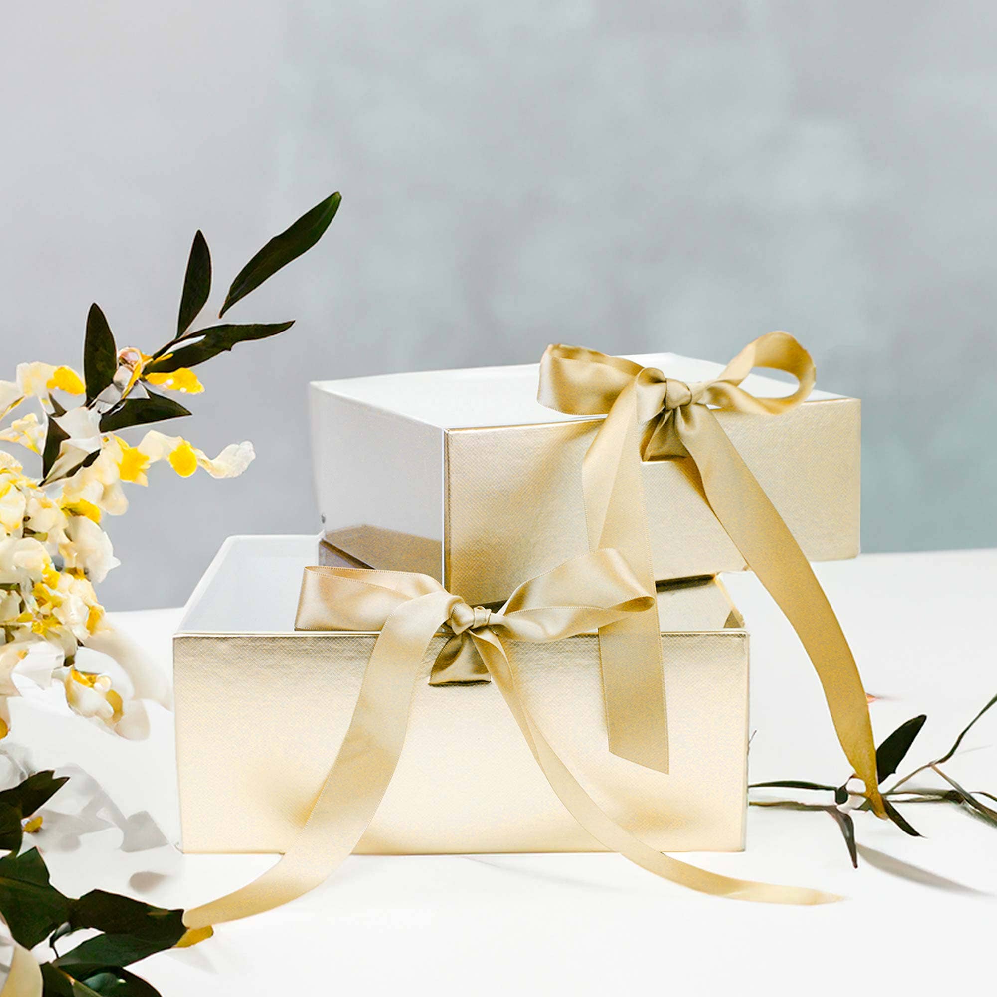 Emartbuy – Großhandel Geschenkboxen – Elegante Geschenkbox mit Klarsichtdeckel und Schleife für besondere Anlässe - 2er-Set16