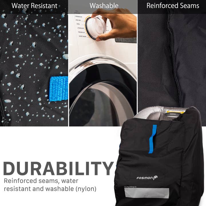 Fosmon - Wholesale Car Seat Cover - Kids & Baby - Infant Car Seat Travel Backpack with Padded Straps4