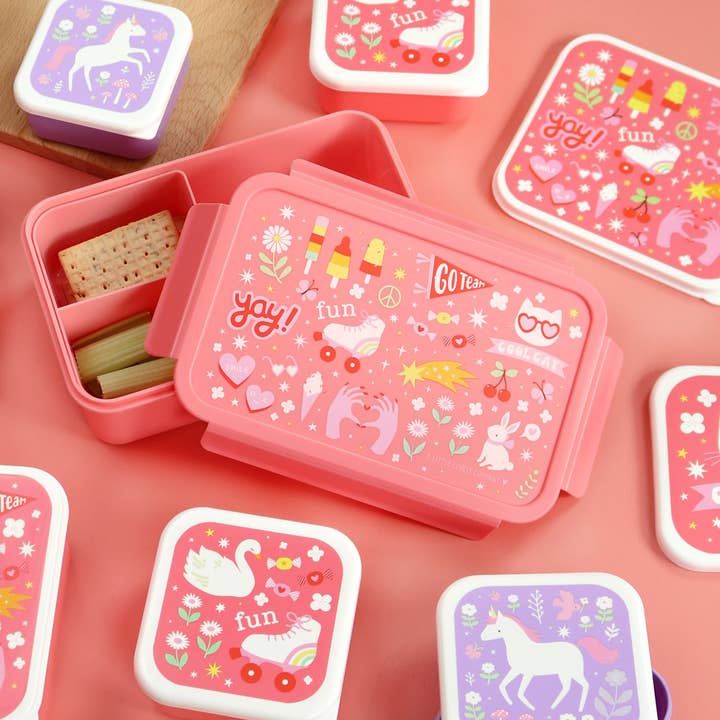 A Little Lovely Company - Vente Sac/boîte repas – enfant - Boîte à lunch Bento : Fun