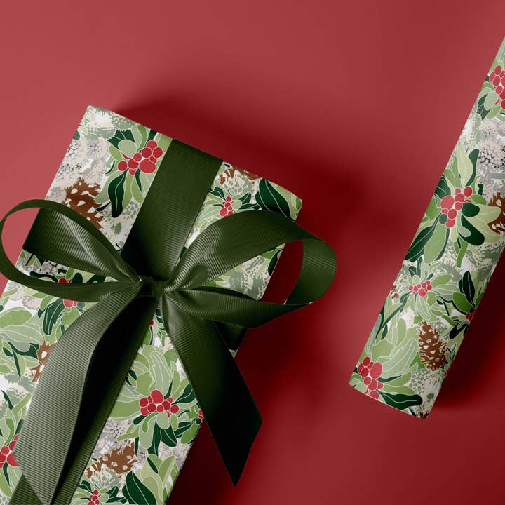 Kartoti Designs - Wholesale Wrapping Paper Roll - Mistletoe Christmas Wrapping Paper2